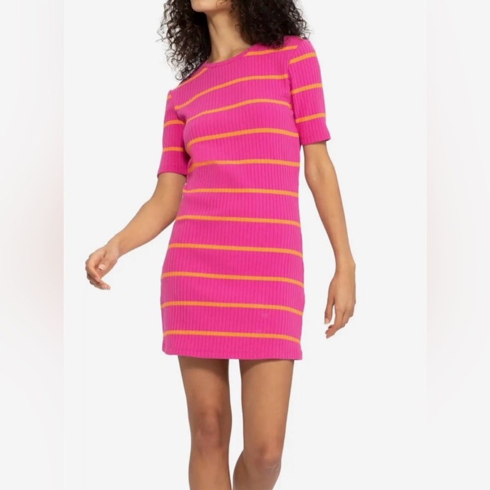 NWT Sanctuary Must Have Pink and Orange Striped Dress 1X - Picture 2 of 16
